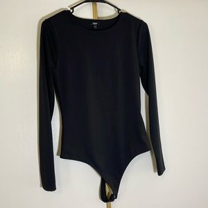 Express long sleeve contour double lined bodysuit size M in black Never worn